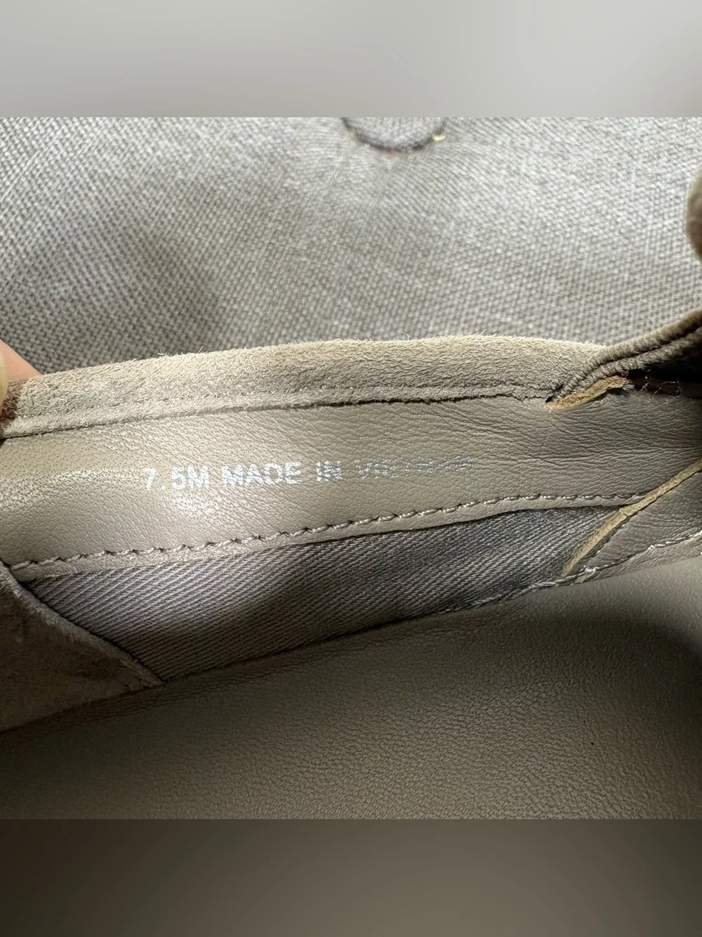Tory Burch Suede Slip-On Flats in Taupe- woman’s 7.5